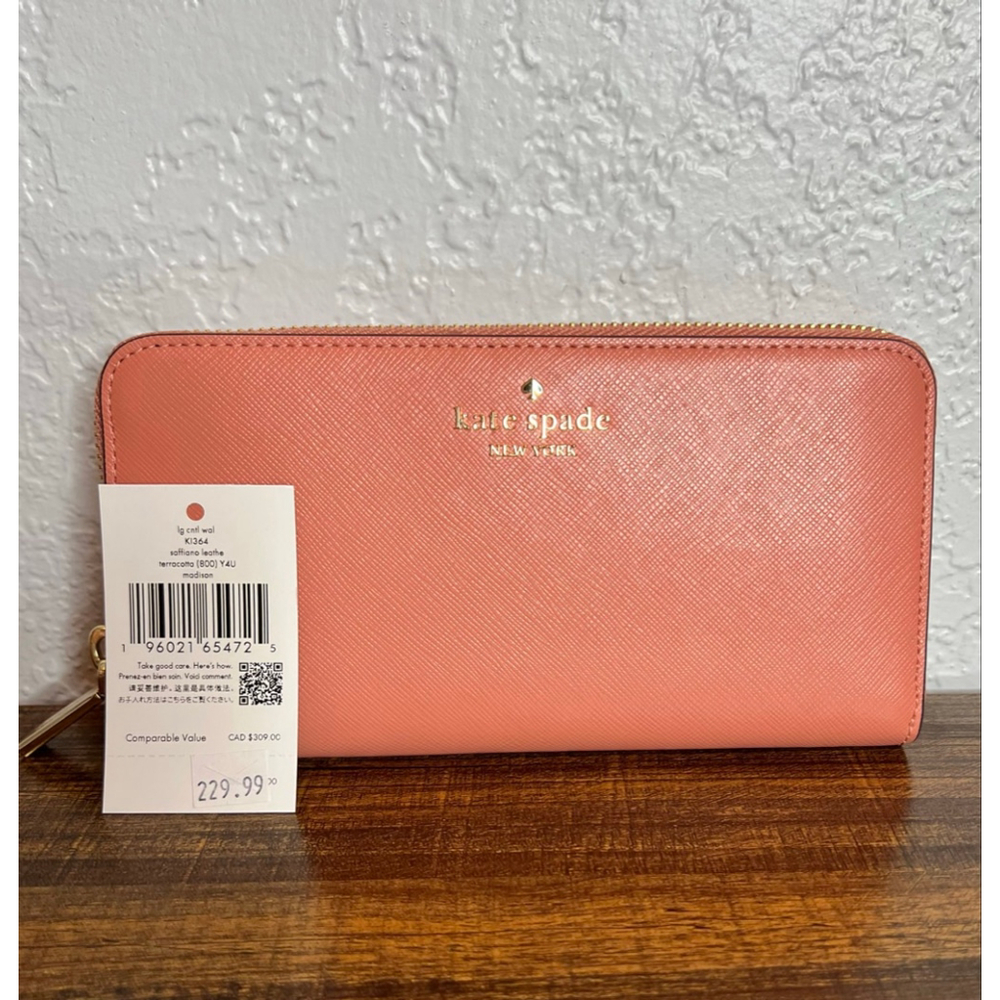 Kate Spade Flower Medium Terracotta QuiltedTote with Wallet & Dust Bag - Picture 10 of 12